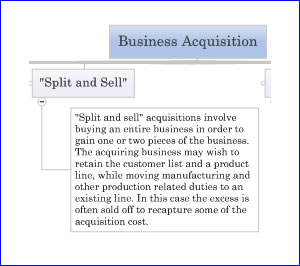 business acquisition mind map