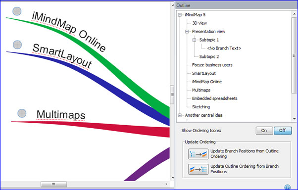iMindMap 5.4 branch ordering feature