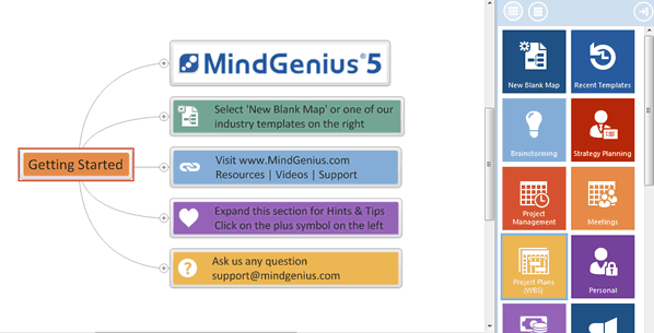 MindGenius 5 mind mapping software