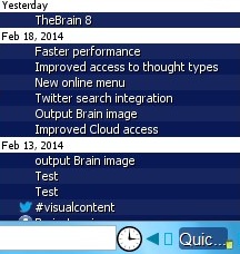 TheBrain 8 timeline view