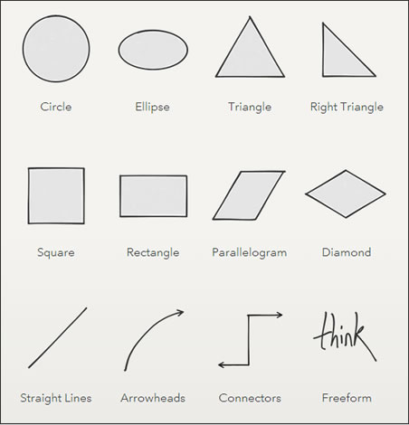 diagram shapes - paper
