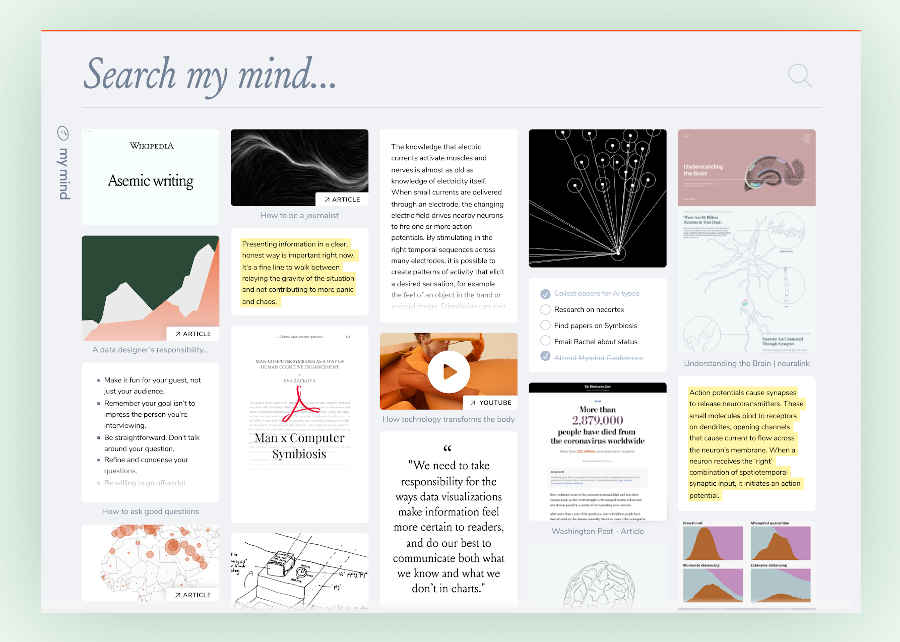 mymind personal knowledge management