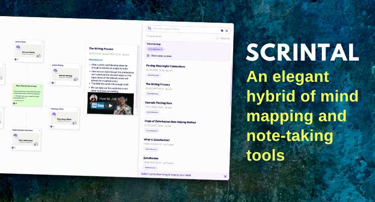 Scrintal - mind mapping plus note-taking