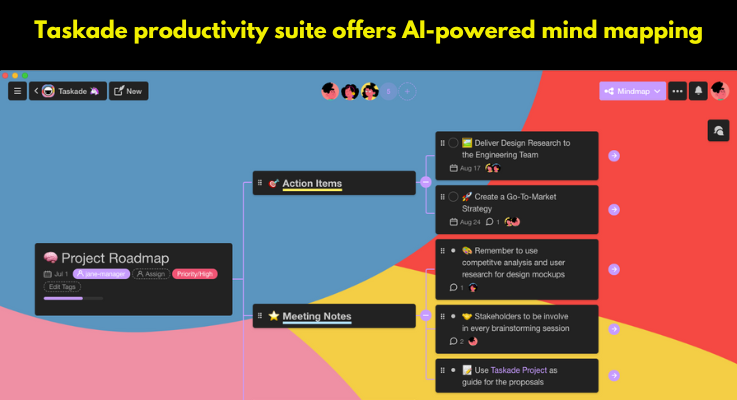 Taskade productivity suite offers AI-powered mind mapping