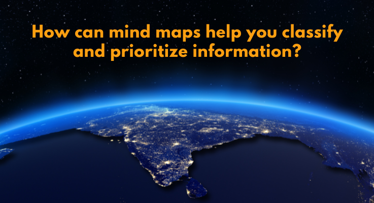 How can mind maps help you classify and prioritize information?
