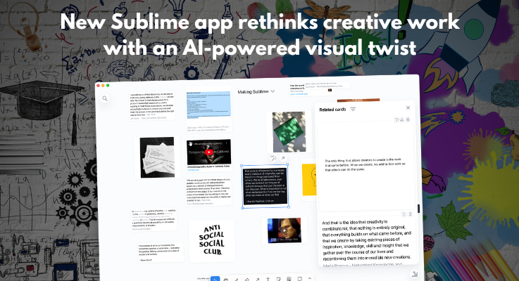 New Sublime app rethinks creative work with an AI-powered visual twist